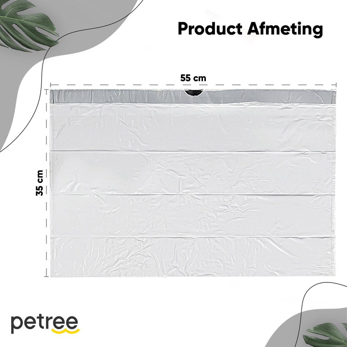 Miniatuur van productfoto 3 van Petree Kattenbakzak voor Zelfreinigende Kattenbak Cube - 3 Rollen - 15 stuks per rol - 55cmx55cmx35cm