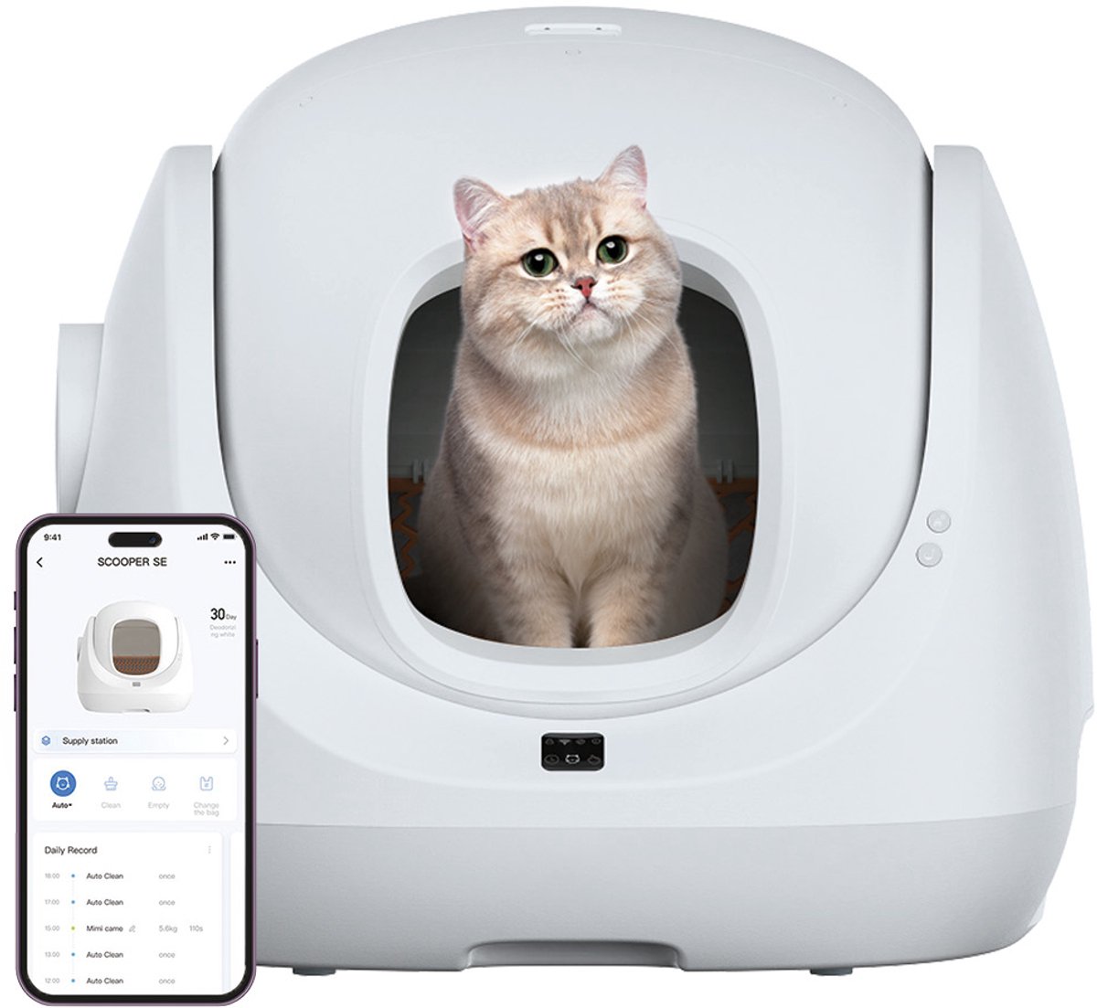 Miniatuur van productfoto 20 van Catlink Scooper SE Lite - Automatische Kattenbak - Zelfreinigend - 65L Capaciteit - Met App-Bediening