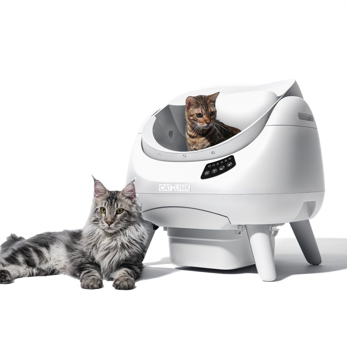 Miniatuur van productfoto 2 van Catlink Open X Zelfreinigende Kattenbak Wit Draadloos Met Filter