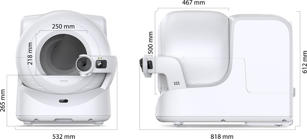Miniatuur van productfoto 12 van Petkit - Purobot Ultra - Automatische Kattenbak - Met camera - Revolutionaire 360° - Gedragsmonitoring - Diergezondheid