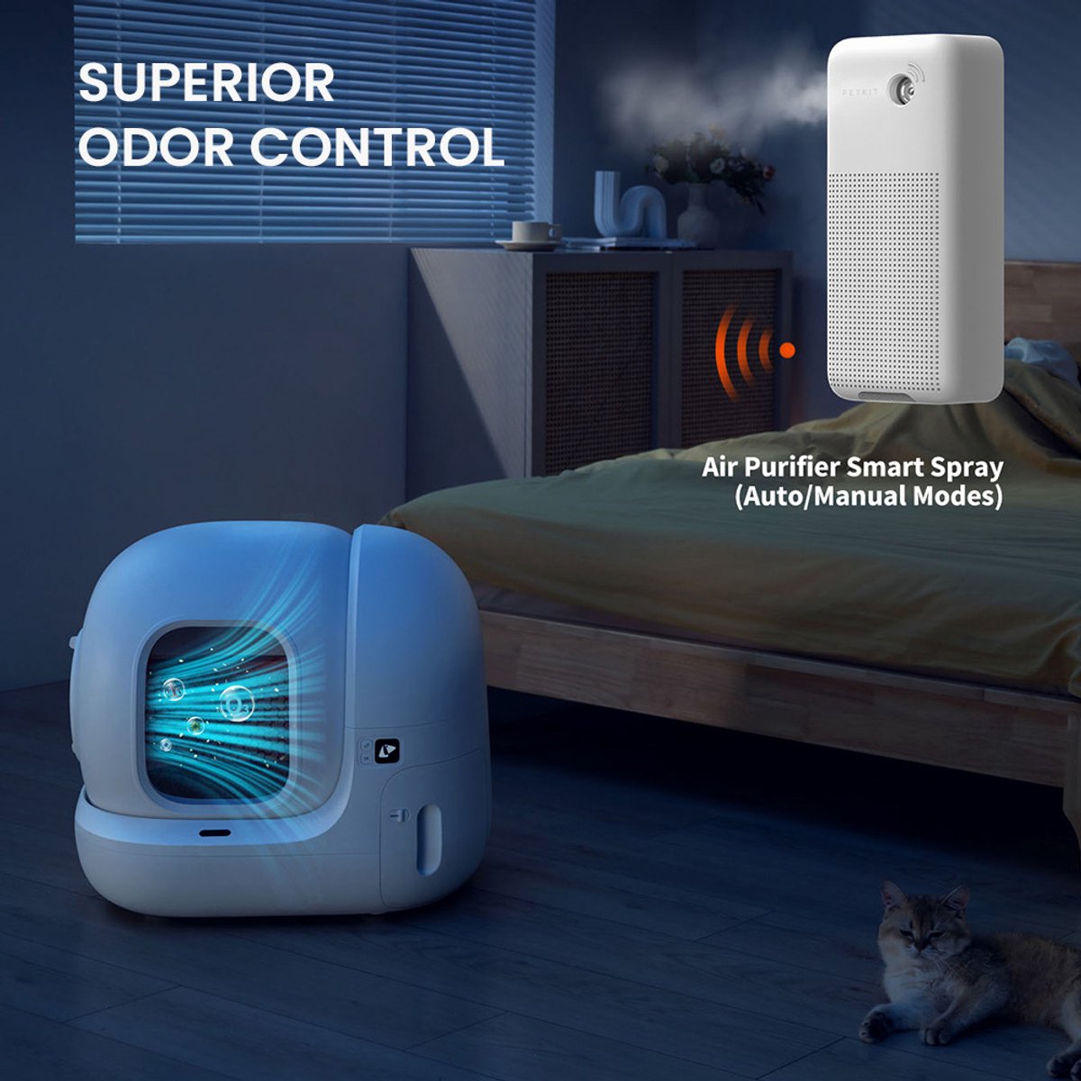 Miniatuur van productfoto 20 van PETKIT - Purobot Max Pro with Camera Self- Cleaning Cat Litter Box 2 - Automatische kattenbak