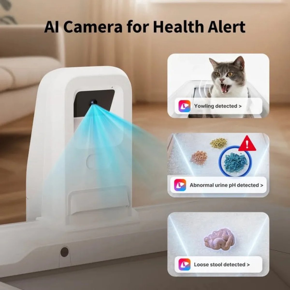 Miniatuur van productfoto 16 van Petkit - Purobot Crystal Duo met camera - Automatische kattenbak - AI camera - Dierengezondheid