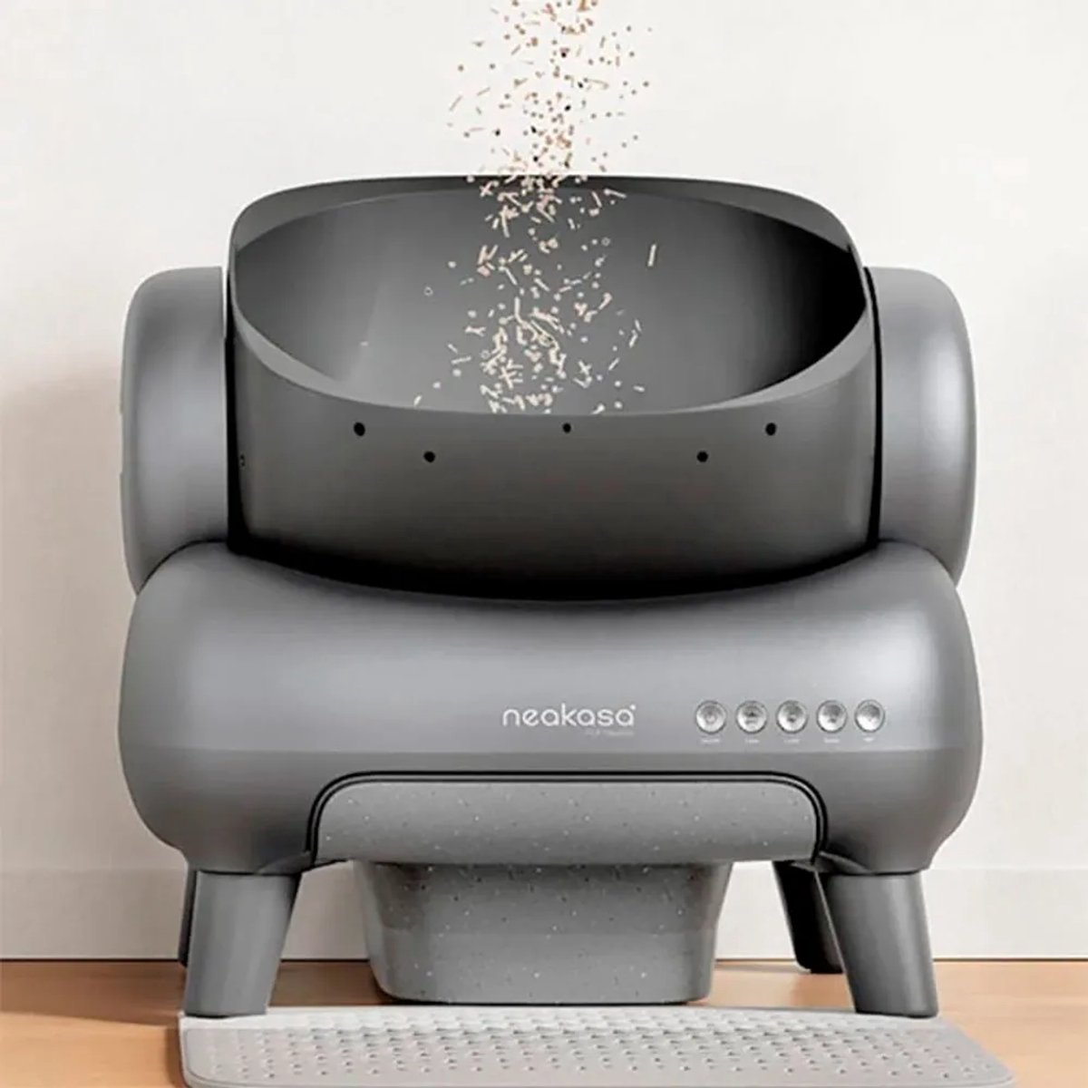 Miniatuur van productfoto 9 van Neakasa M1 Zelfreinigende Kattenbak XXL – Automatische Kattenbak met App – Boven Open – Geurvrij & Hygiënisch – Voor Meerdere Katten – Inclusief Kattenbakmat – Grote Inhoud – Slimme Kattenbak - met App - Grijs