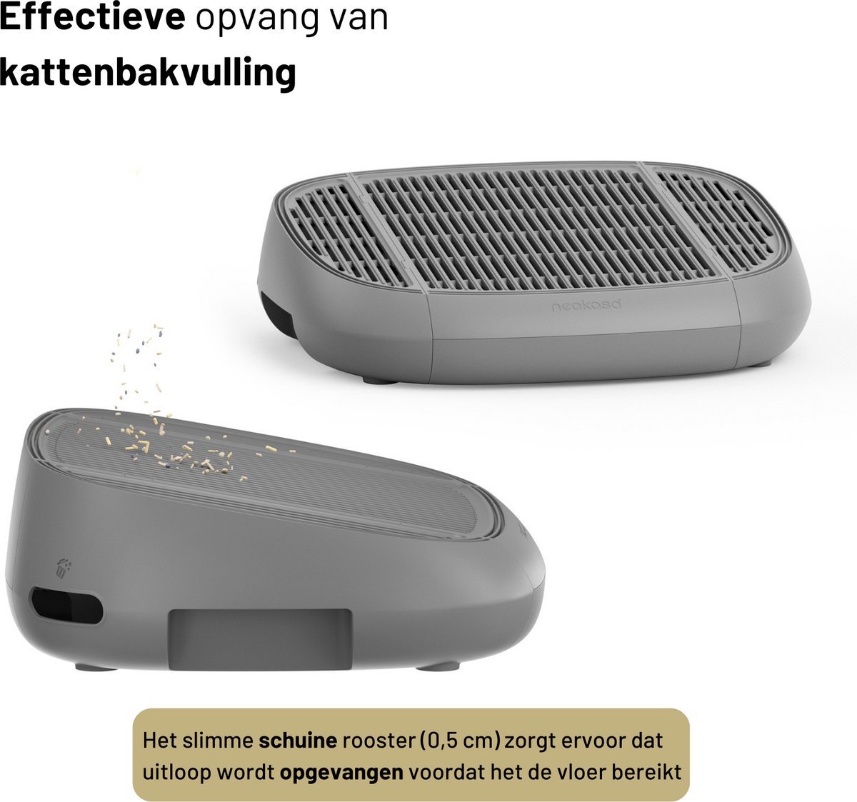 Miniatuur van productfoto 4 van Neakasa M1 – Kattenbak Opstapje / Trapje – Antislip Accessoire voor Automatische Kattenbak – Voorkomt Uitloop – Makkelijk Instappen voor Katten
