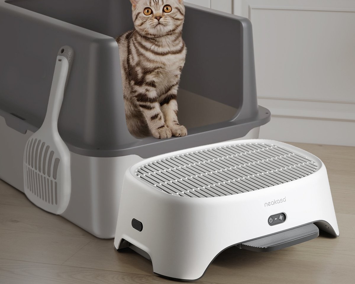 Miniatuur van productfoto 11 van Neakasa AirStep Opstapkruk met Luchtreiniger - Kattenbak Step met Geurfilter en Gritopvang - Grijs