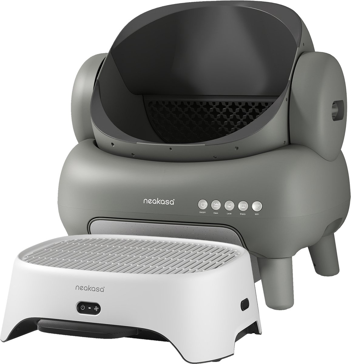 Miniatuur van productfoto 6 van Neakasa AirStep Opstapkruk met Luchtreiniger - Kattenbak Step met Geurfilter en Gritopvang - Grijs