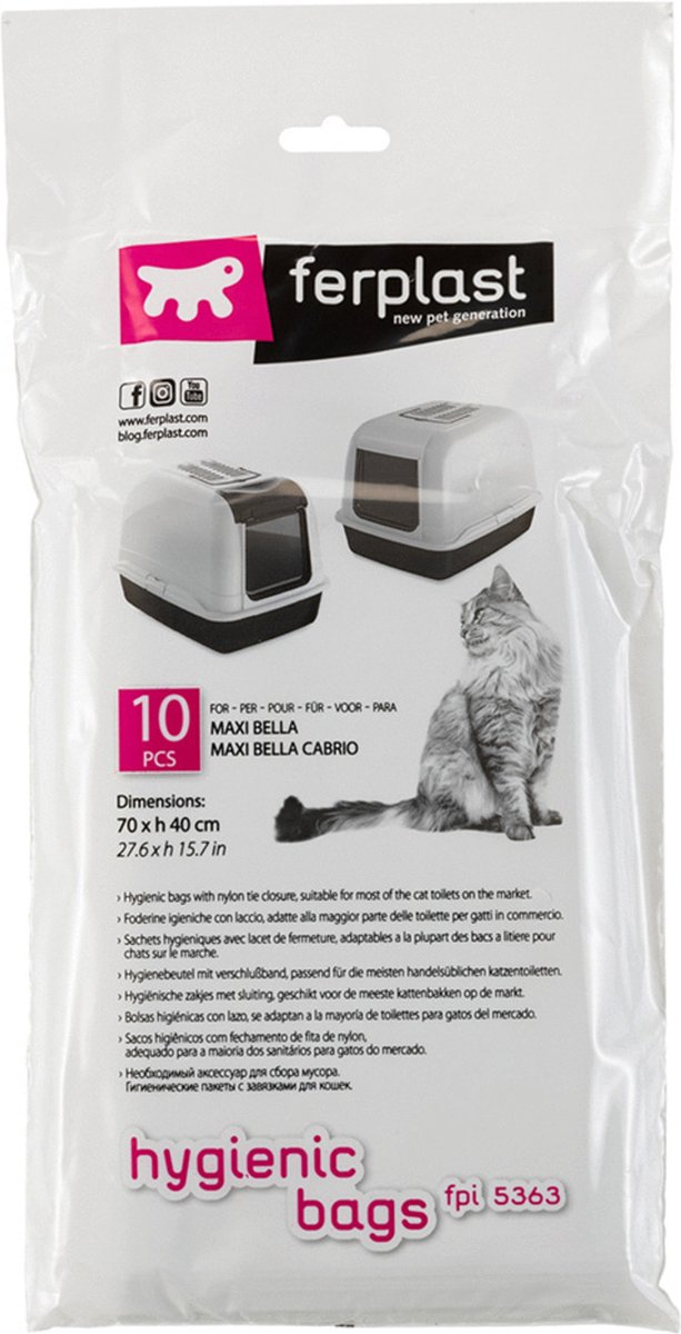 Miniatuur van productfoto 4 van Ferplast Kattenbakzak Fpi 5363 Maxibell - 10 St