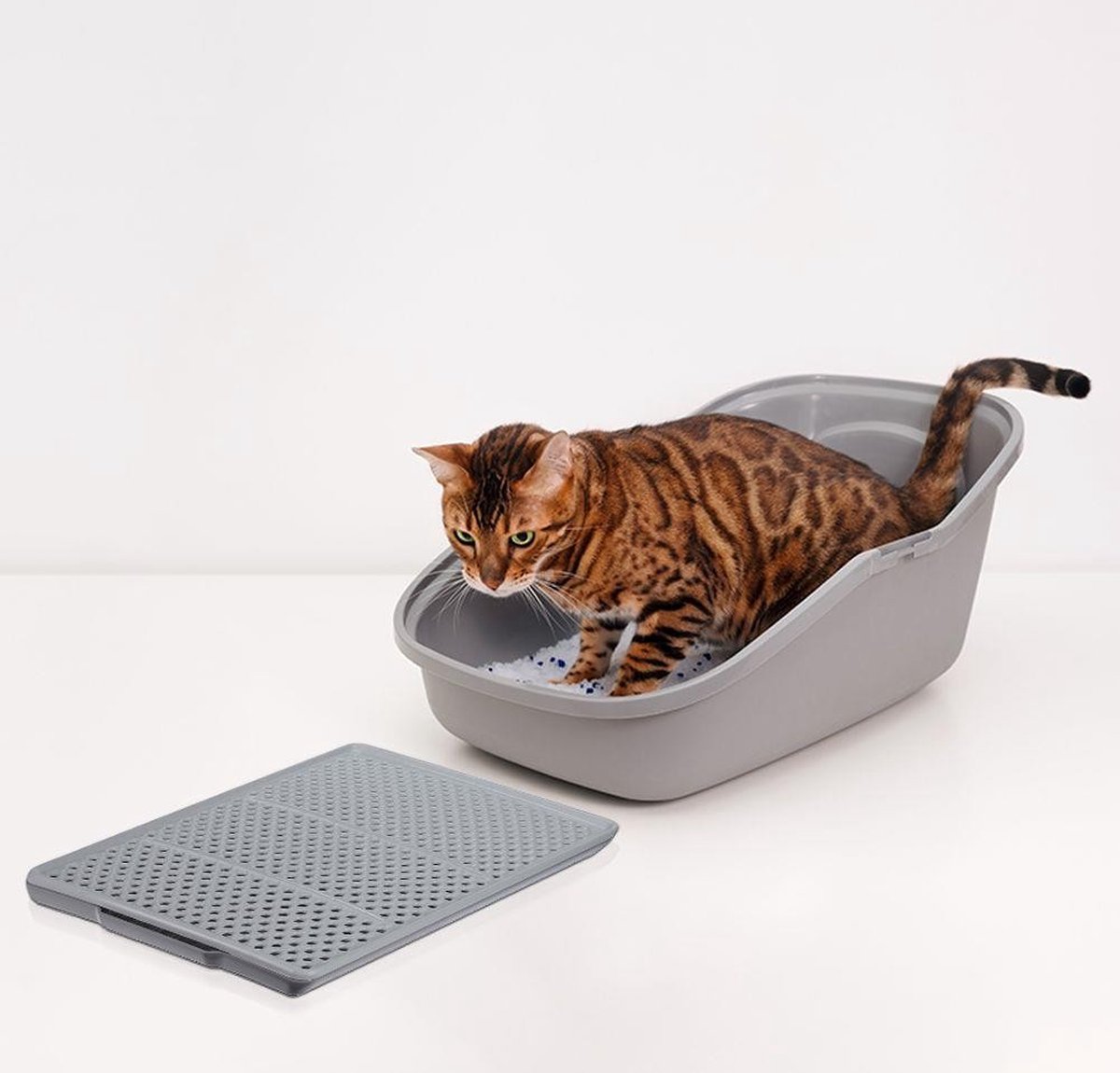 Miniatuur van productfoto 7 van Kattenbakmat - Opvangmat Voor Kattenbakken - Afmetingen: 46x36x3 cm