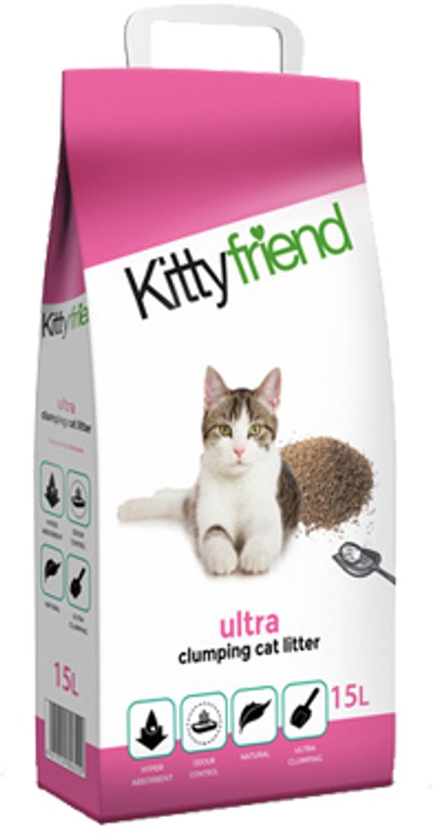 Miniatuur van productfoto 2 van Kittyfriend Ultra Clumping - Kattenbakvulling - 15 l