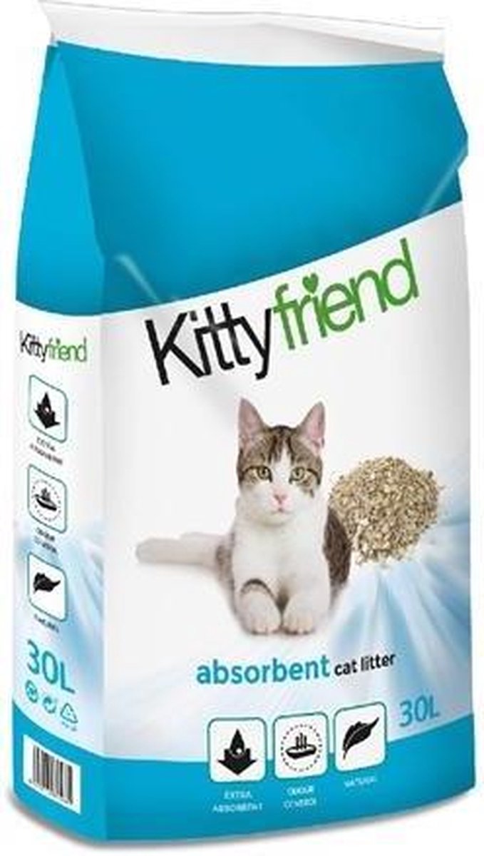 Miniatuur van productfoto 4 van Kitty Friend Kattenbakvulling - Stuifarm Klei, Natuurlijke Absorbent - 10 Ltr