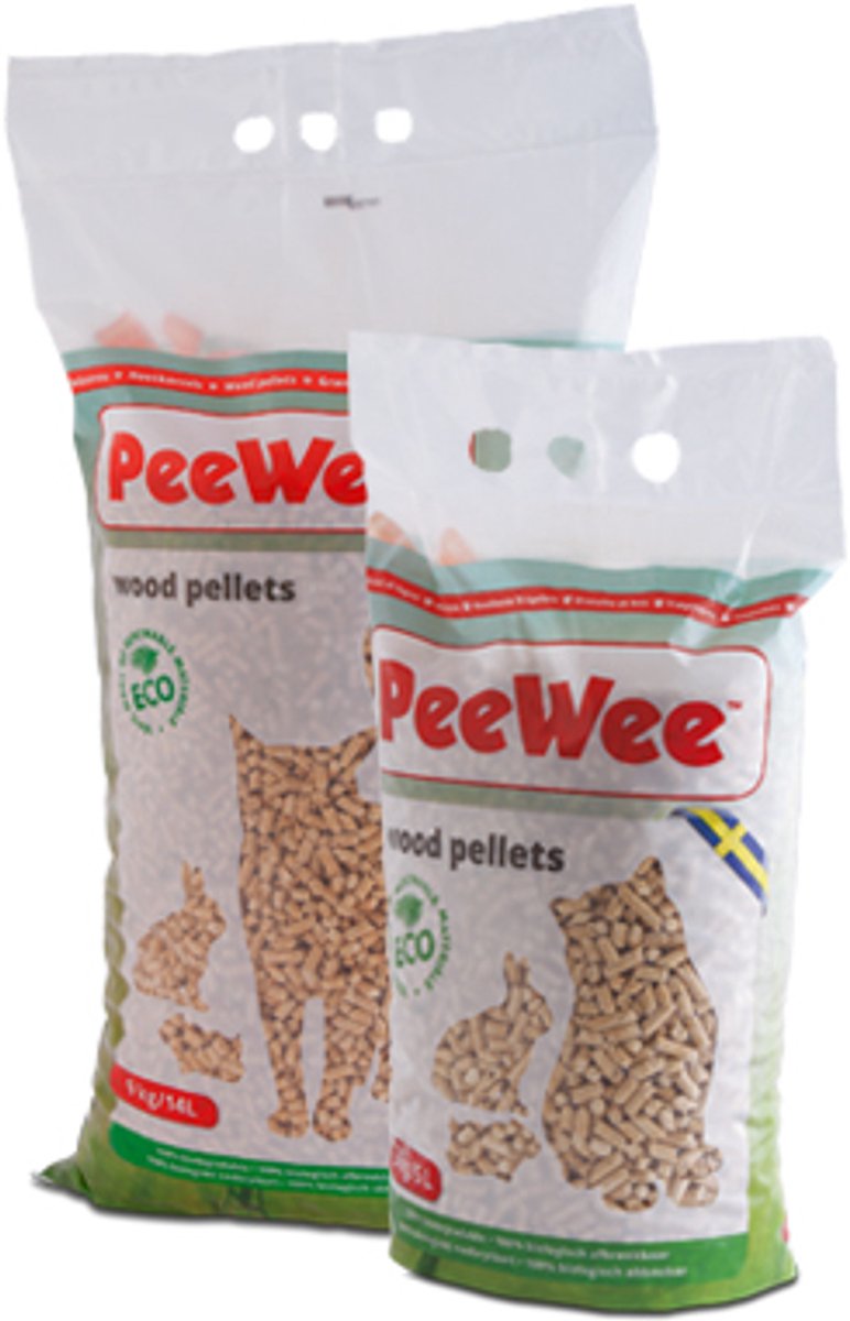 Miniatuur van productfoto 3 van Peewee Houtkorrels Kattenbakvulling - 9  kg (14l)