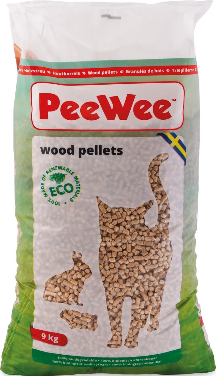 Miniatuur van productfoto 6 van Peewee Houtkorrels Kattenbakvulling - 9  kg (14l)