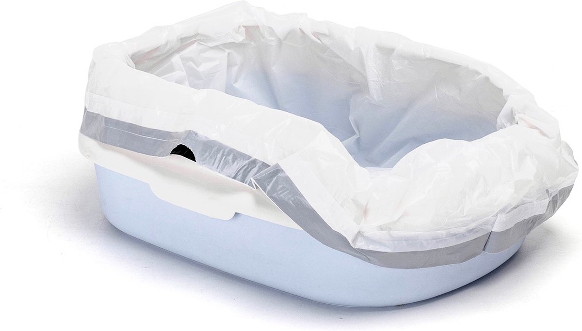 Miniatuur van productfoto 5 van Nobleza Kattenbakzakken - kattenbak trekbandzakken - Kattenbak zakken met sluiting - Maat M - 45x94 cm - Rol 10 zakken -