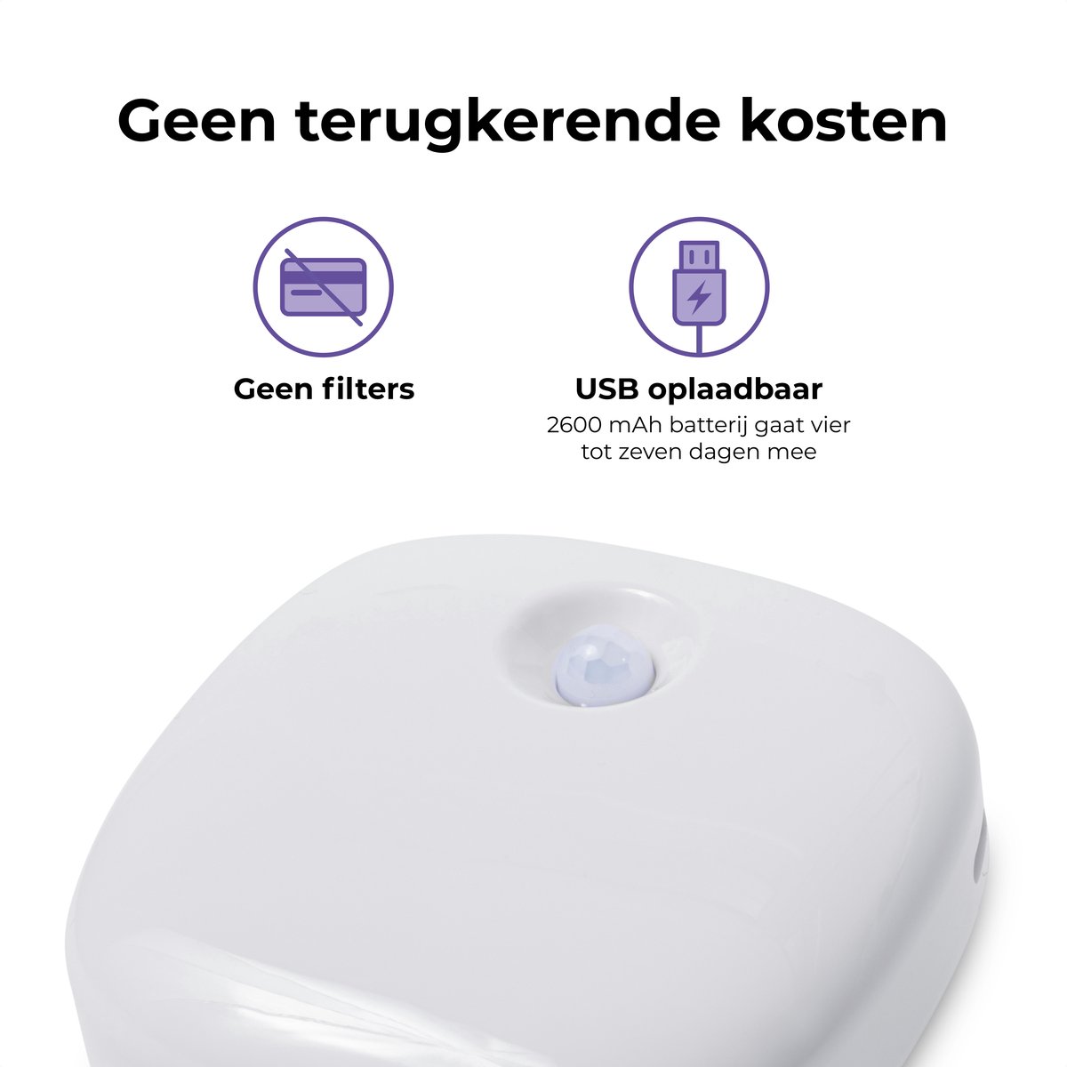 Miniatuur van productfoto 8 van Pettadore Air Insight - Kattenbak Geurverdrijver & Teller - Geurverwijderaar met Actieve zuurstof en ionen - Oplaadbaar - met App