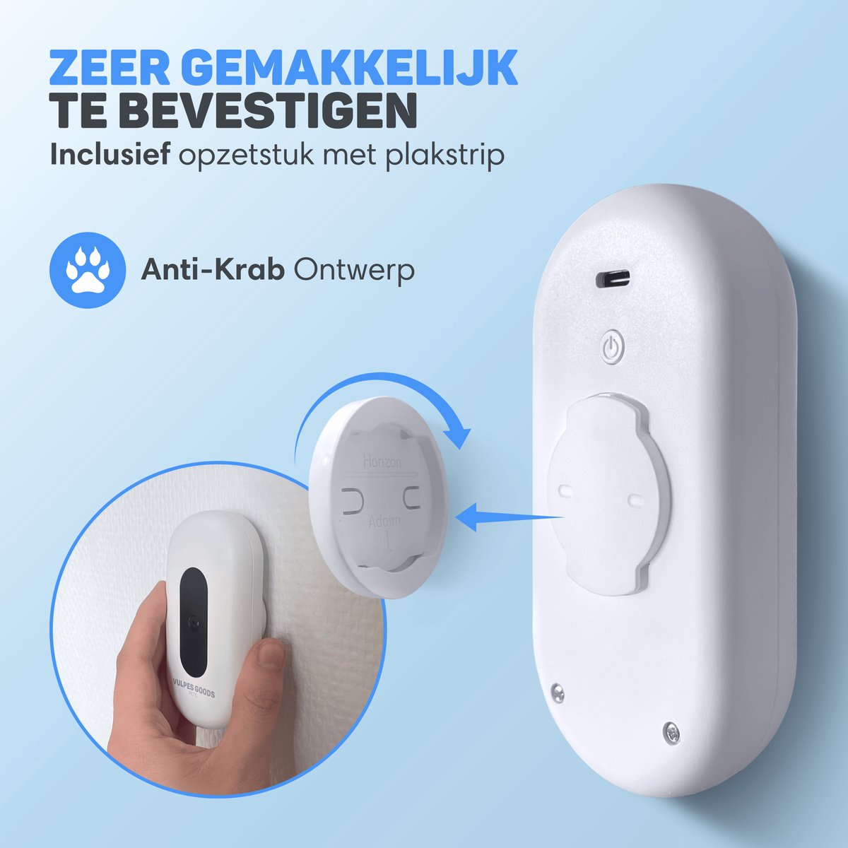 Miniatuur van productfoto 8 van Vulpes Goods® Pets - Kattenbak Geurverdrijver - Kattengeurverwijderaar - Actieve zuurstof, ozon & ionen - Oplaadbaar - Air Eliminator - Wit - PRO versie