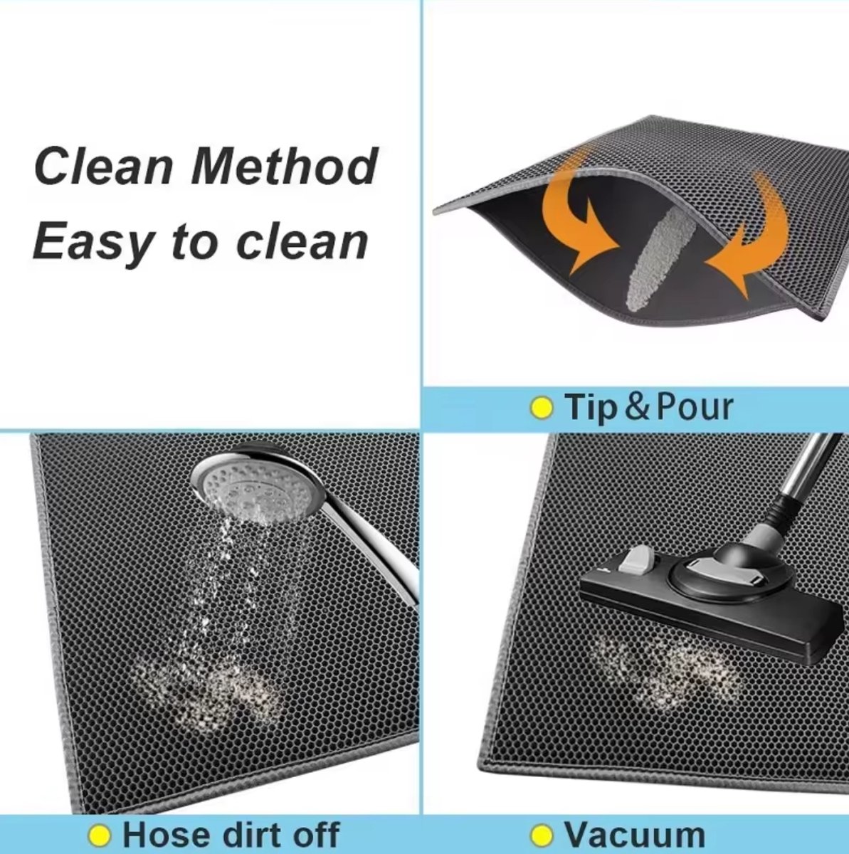 Miniatuur van productfoto 6 van Kattenbakmat - Kattenmat Met Filter - Grit Opvanger - Kattenbak Accessoires - Cat Litter Mat - Waterdicht - LOUZIR