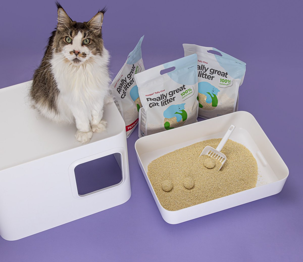 Miniatuur van productfoto 5 van Hoopo Tofu Fine - Voor automatische kattenbakken - Klonterende Kattenbakvulling - Volledig Stofvrij - 28 Liter - Zonder Geur