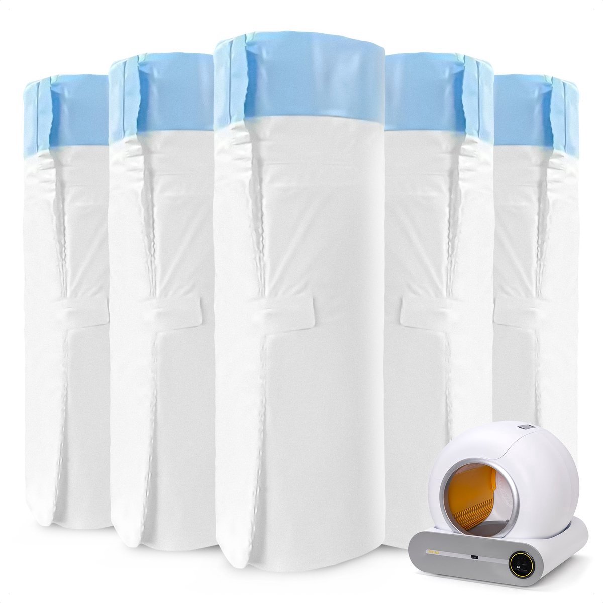 Miniatuur van productfoto 4 van 6 rollen zakken voor Kattenbak Zelfreinigend - Automatische kattenbakzakken - 15 stuks per rol - 45×50CM