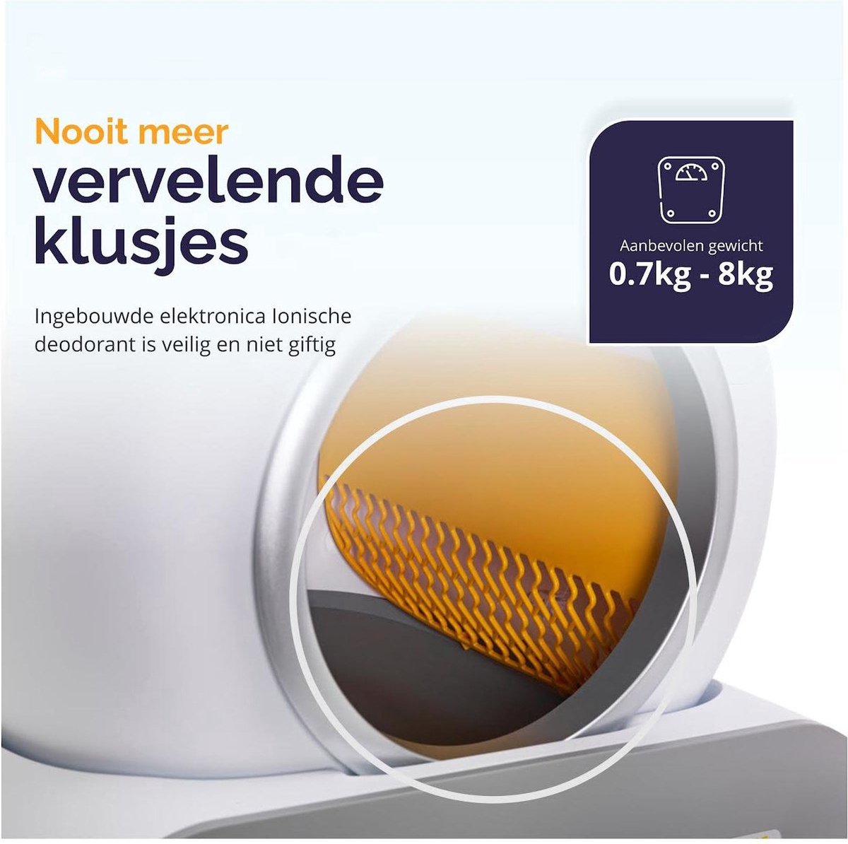 Miniatuur van productfoto 11 van Viervoeter Fresh 2 - Automatische Zelfreinigende Kattenbak – Bedienen via App – 65L - incl matje en 3 rollen opvangzakjes