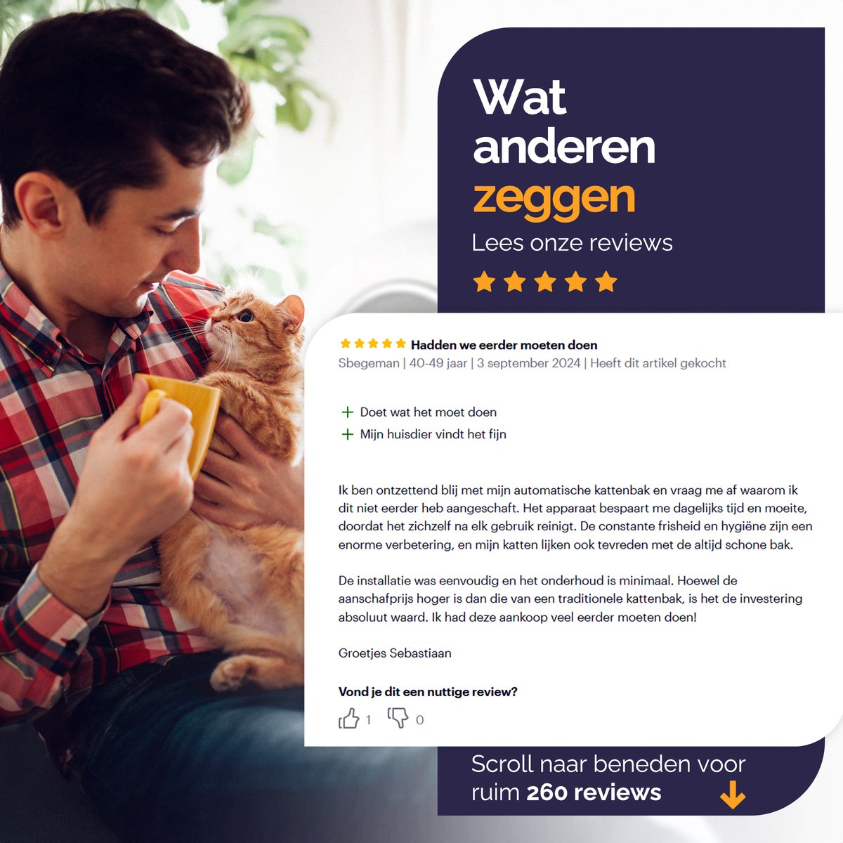 Miniatuur van productfoto 5 van Viervoeter Fresh 2 - Automatische Zelfreinigende Kattenbak – Bedienen via App – 65L - incl matje en 3 rollen opvangzakjes
