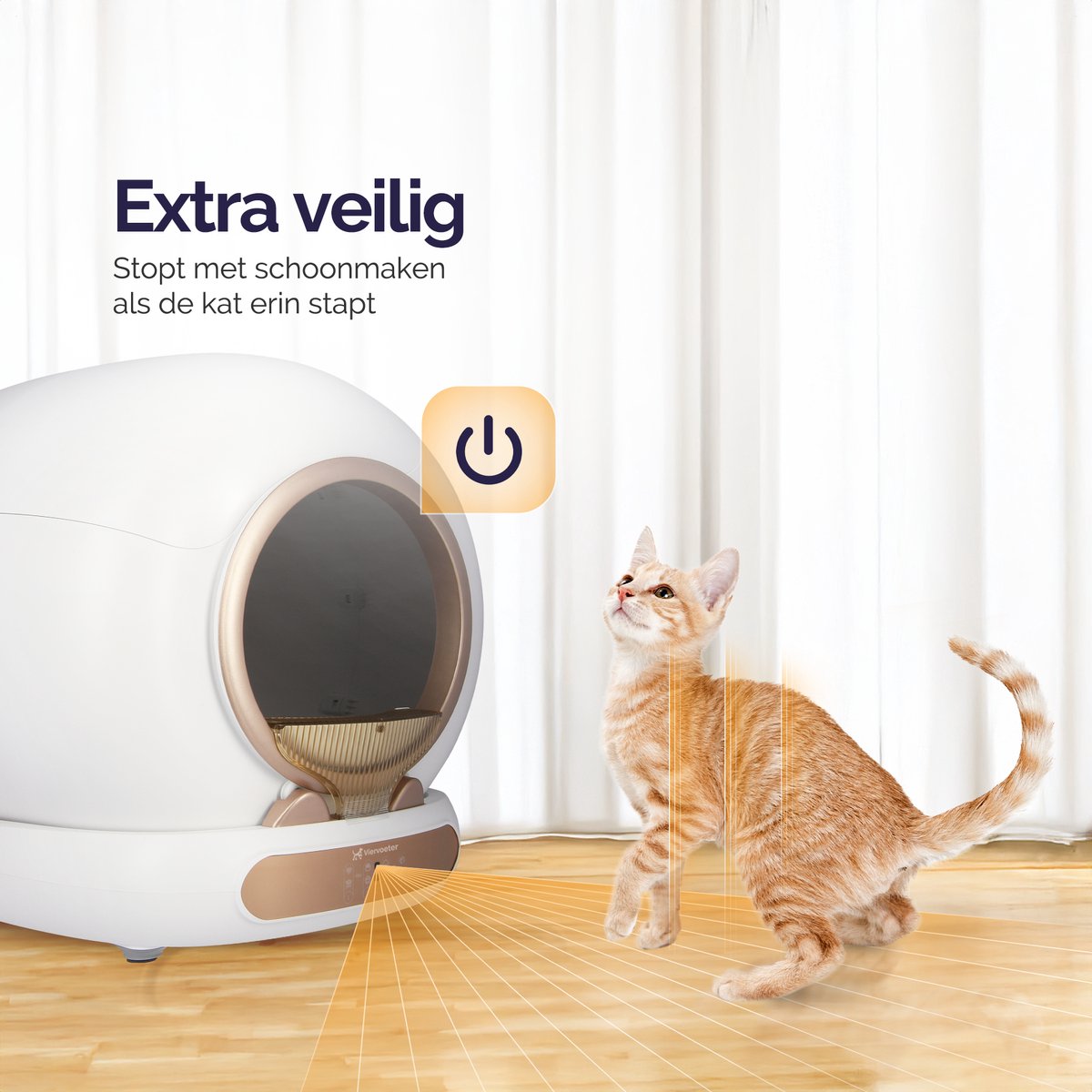 Miniatuur van productfoto 8 van Viervoeter Fresh 3 - Automatische Kattenbak – Zelfreinigend – Bedienen via App – 65L - incl matje en 3 rollen opvangzakjes
