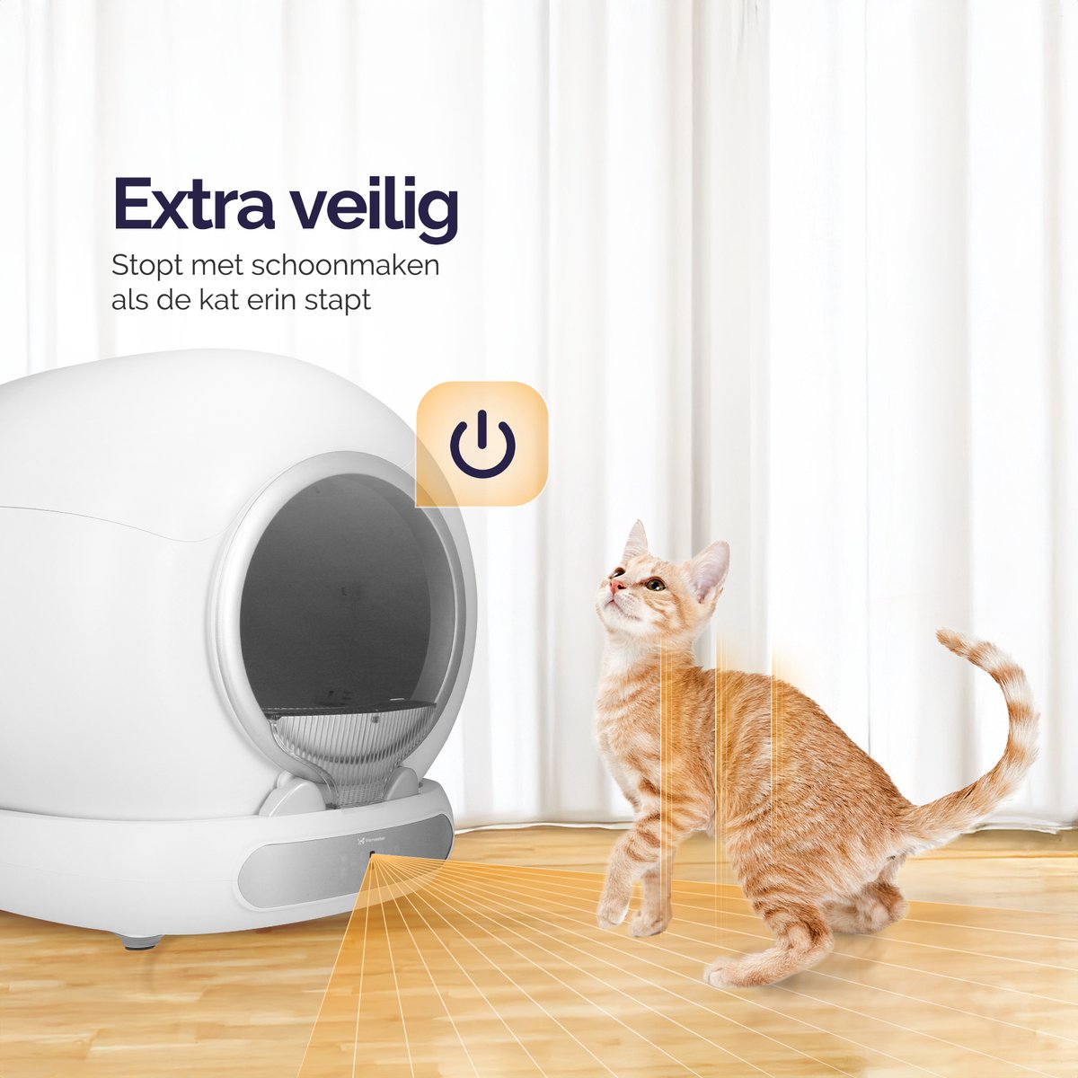 Miniatuur van productfoto 9 van Viervoeter Fresh 3 - Automatische Kattenbak – Zelfreinigend – Bedienen via App – 65L - incl matje en 3 rollen opvangzakjes - Silver