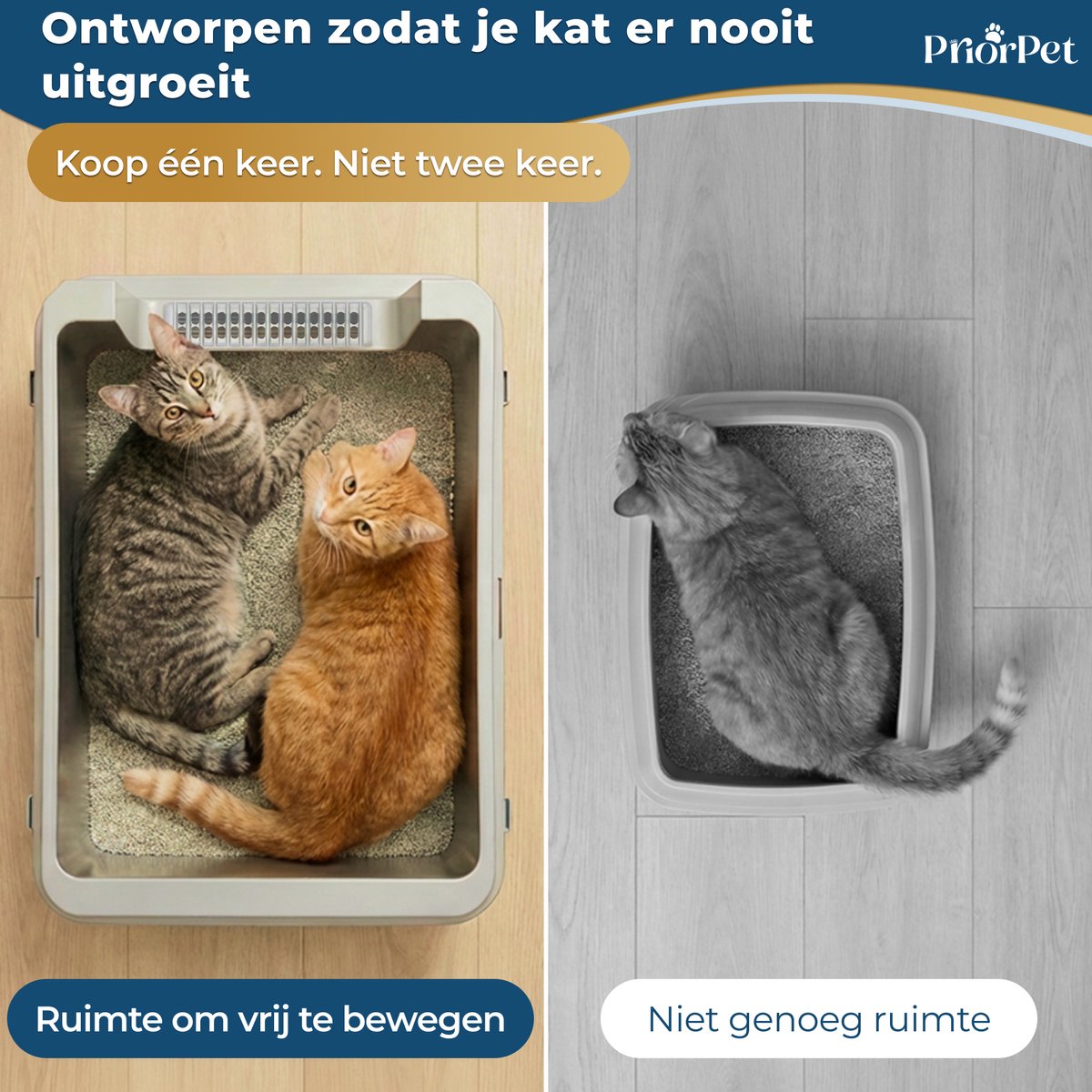 Miniatuur van productfoto 2 van Kattenbak RVS XXL Groot – Extra Grote RVS voor Grote Katten & 2 Katten – Stainless Steel Litter Box – Hoge Rand, Lekvrij & Geringe Geurvorming – Met Schep – 71×52×30 cm