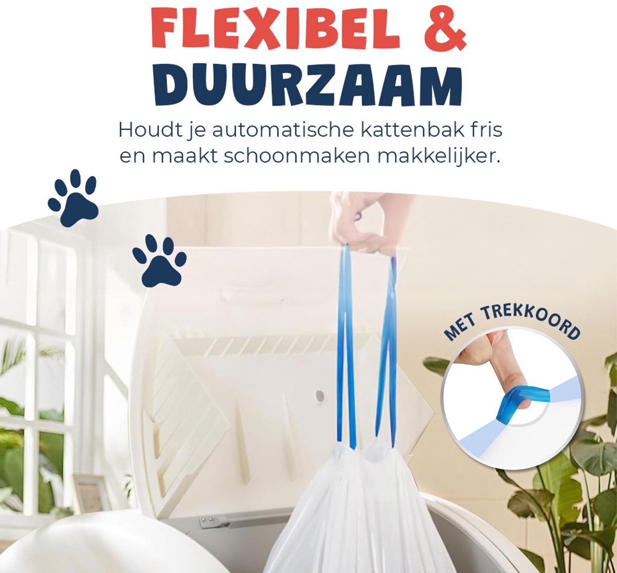 Miniatuur van productfoto 2 van 6 rollen JC Pets Kattenbakzakken voor JC Pets Automatische Kattenbak – Extra stevig – Automatische kattenbakzakken – 15 stuks per rol – 45×50 cm