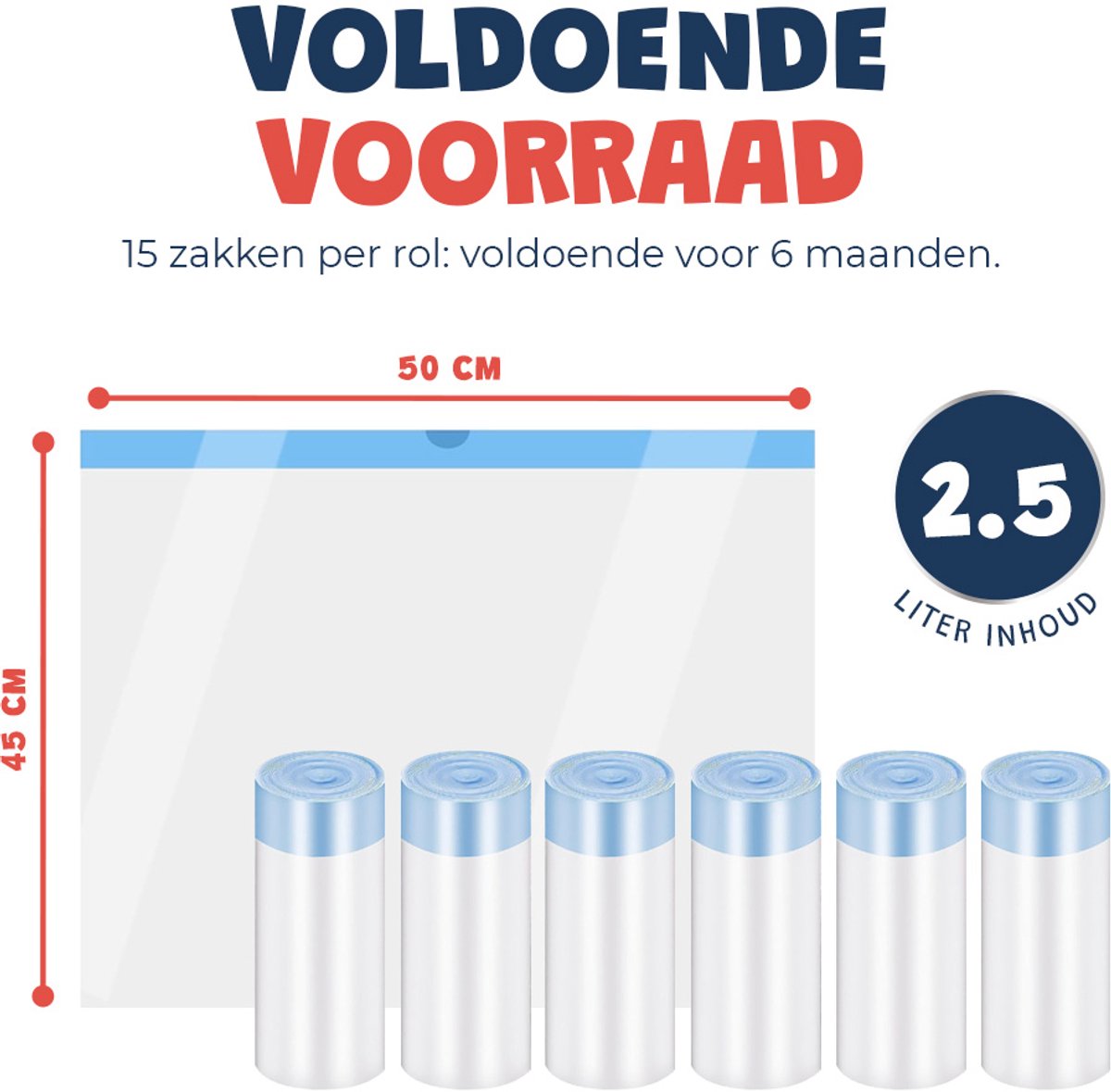 Miniatuur van productfoto 3 van 6 rollen JC Pets Kattenbakzakken voor JC Pets Automatische Kattenbak – Extra stevig – Automatische kattenbakzakken – 15 stuks per rol – 45×50 cm