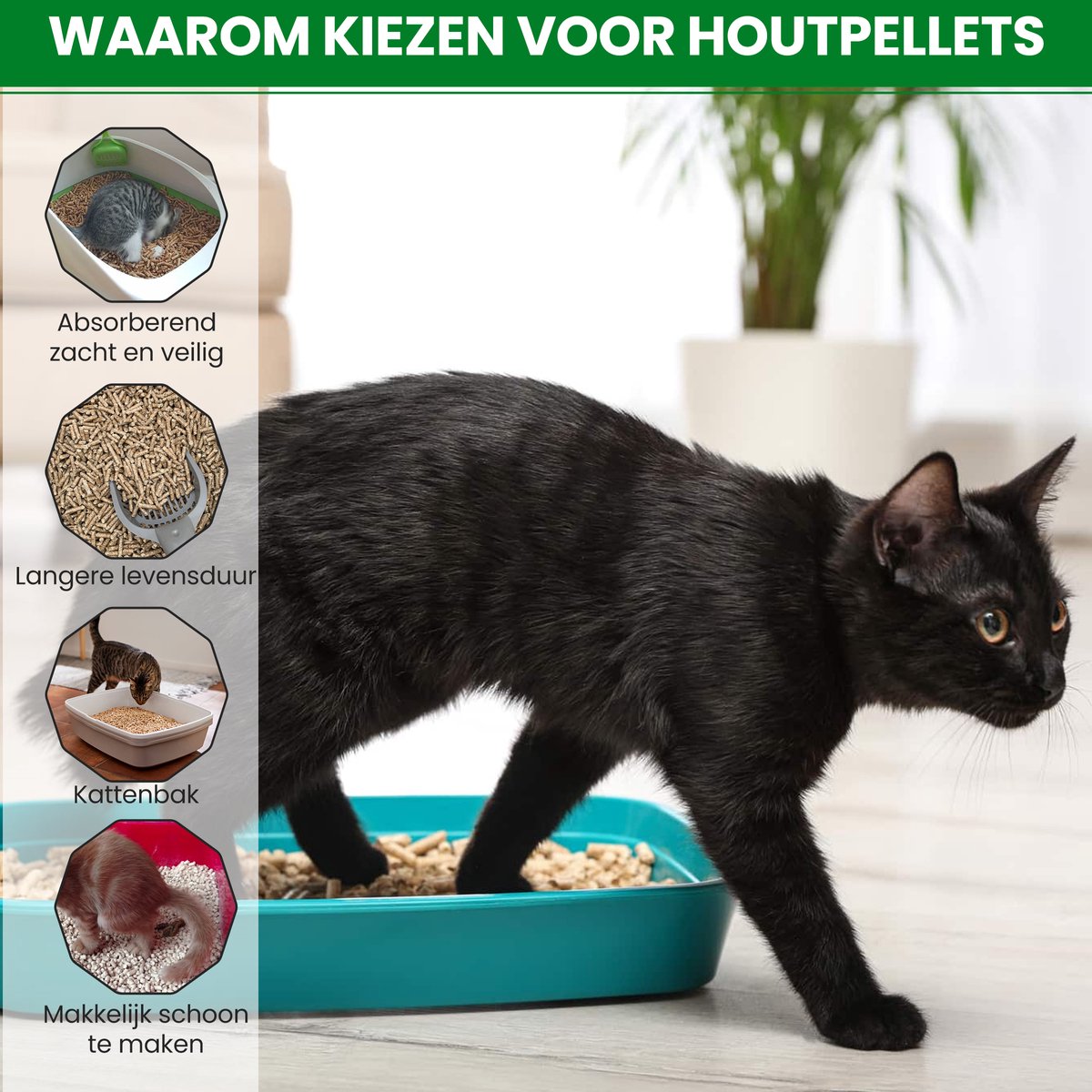 Miniatuur van productfoto 2 van Ustratics Houtkorrel Kattenbakvulling 2 x 10KG (20kg - 40L) - 100% Natuurlijk