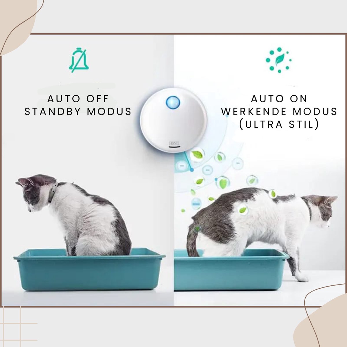 Miniatuur van productfoto 3 van HSNL® Kattenbak Geurverdrijver - Kattenbak Geurverwijderaar - Katten Geurverwijderaar - Oplaadbaar - Extra Stil <20DB