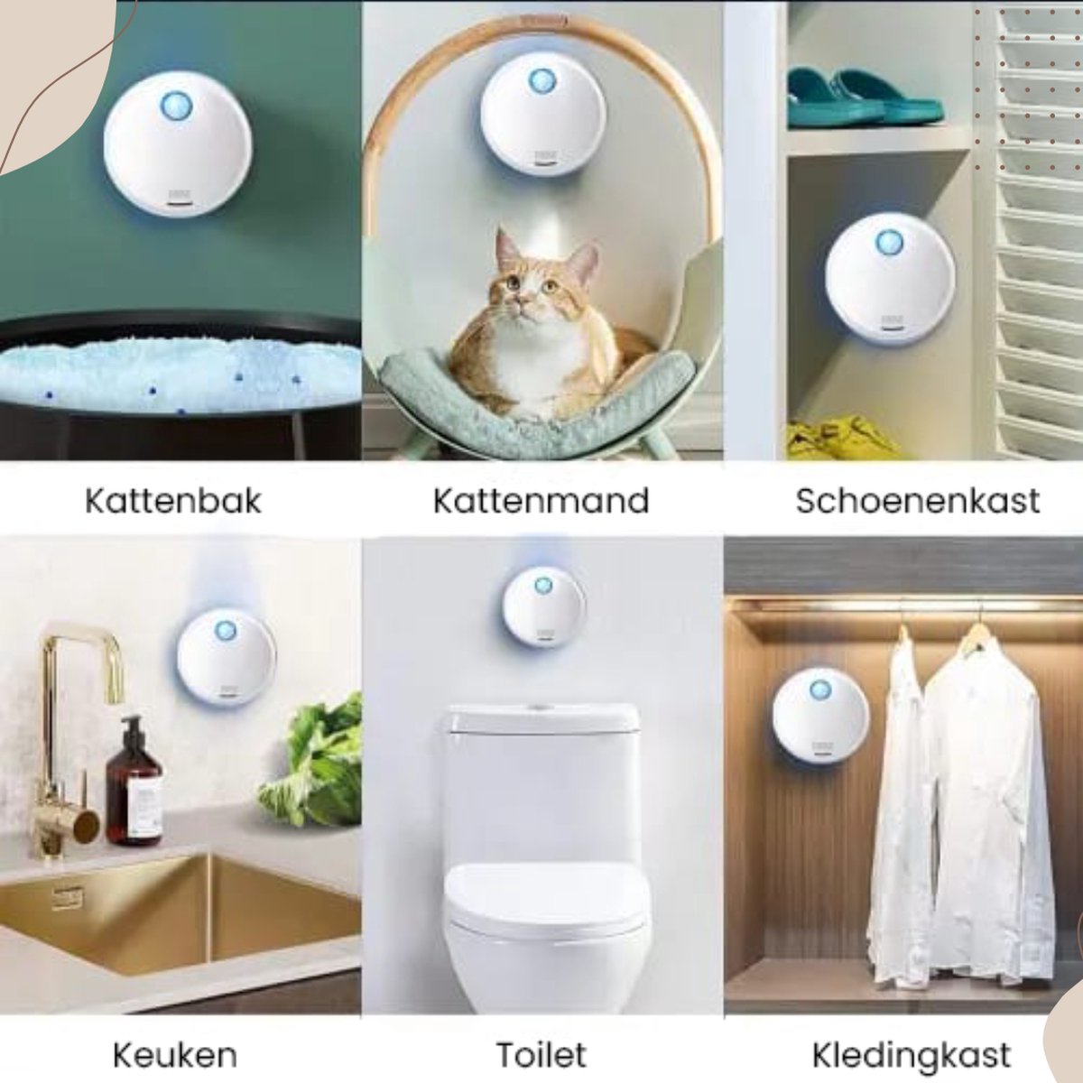 Miniatuur van productfoto 4 van HSNL® Kattenbak Geurverdrijver - Kattenbak Geurverwijderaar - Katten Geurverwijderaar - Oplaadbaar - Extra Stil <20DB