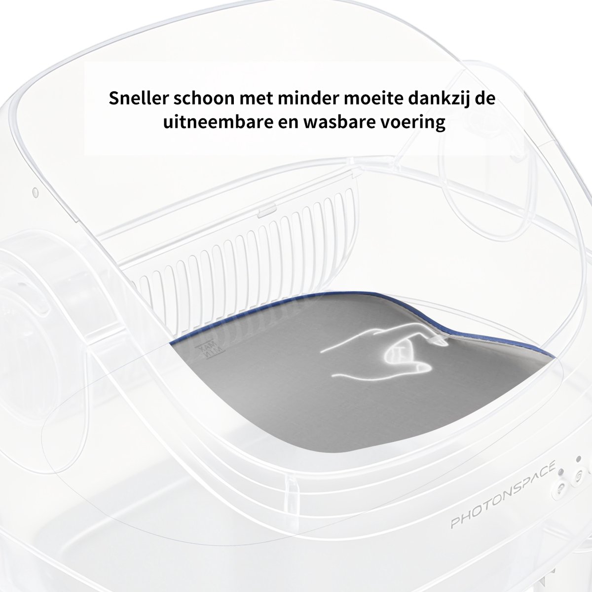 Miniatuur van productfoto 6 van Photonspace Zelfreinigende Kattenbak - Open Top - Automatische Kattenbak - Electrische Kattenbak - Incl. App-Met Kattenbakmat en 3 rollen opvangzakjes