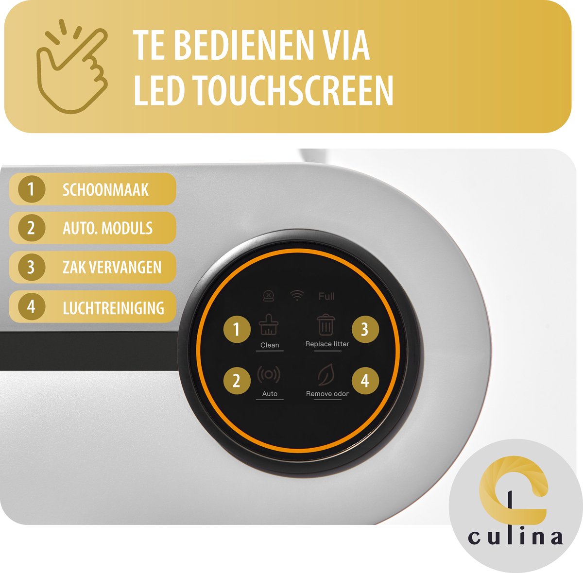 Miniatuur van productfoto 11 van Culina Nova 2 Zelfreinigende kattenbak - Elektrische Kattenbak - Automatische Kattenbak - Grey/Black Edition - Gratis Extra Accessoires