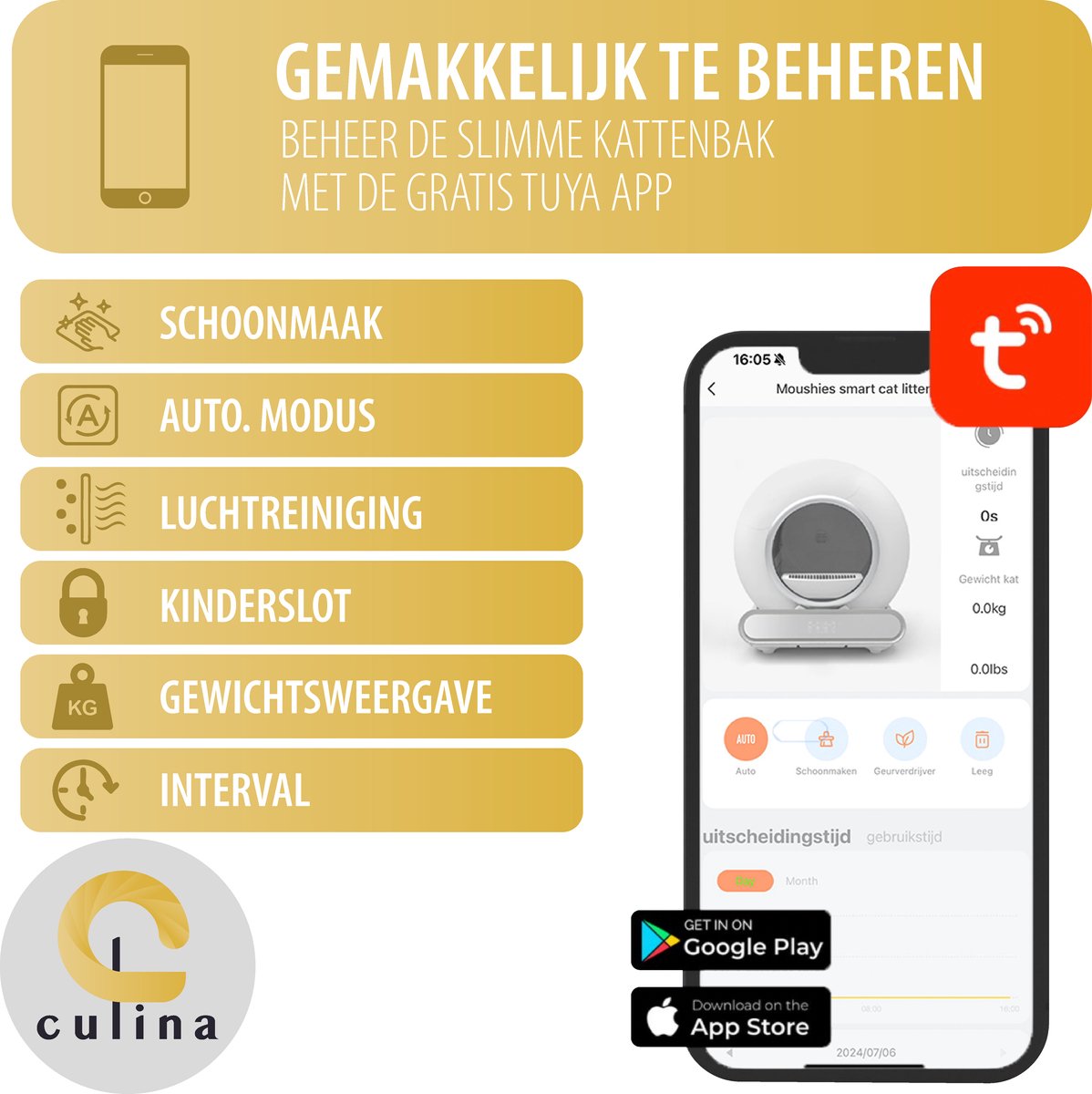 Miniatuur van productfoto 10 van Culina Ultra 2 Zelfreinigende kattenbak - Elektrische Kattenbak - Automatische Kattenbak - Black Edition - Inclusief Mat en Extra Accessoires