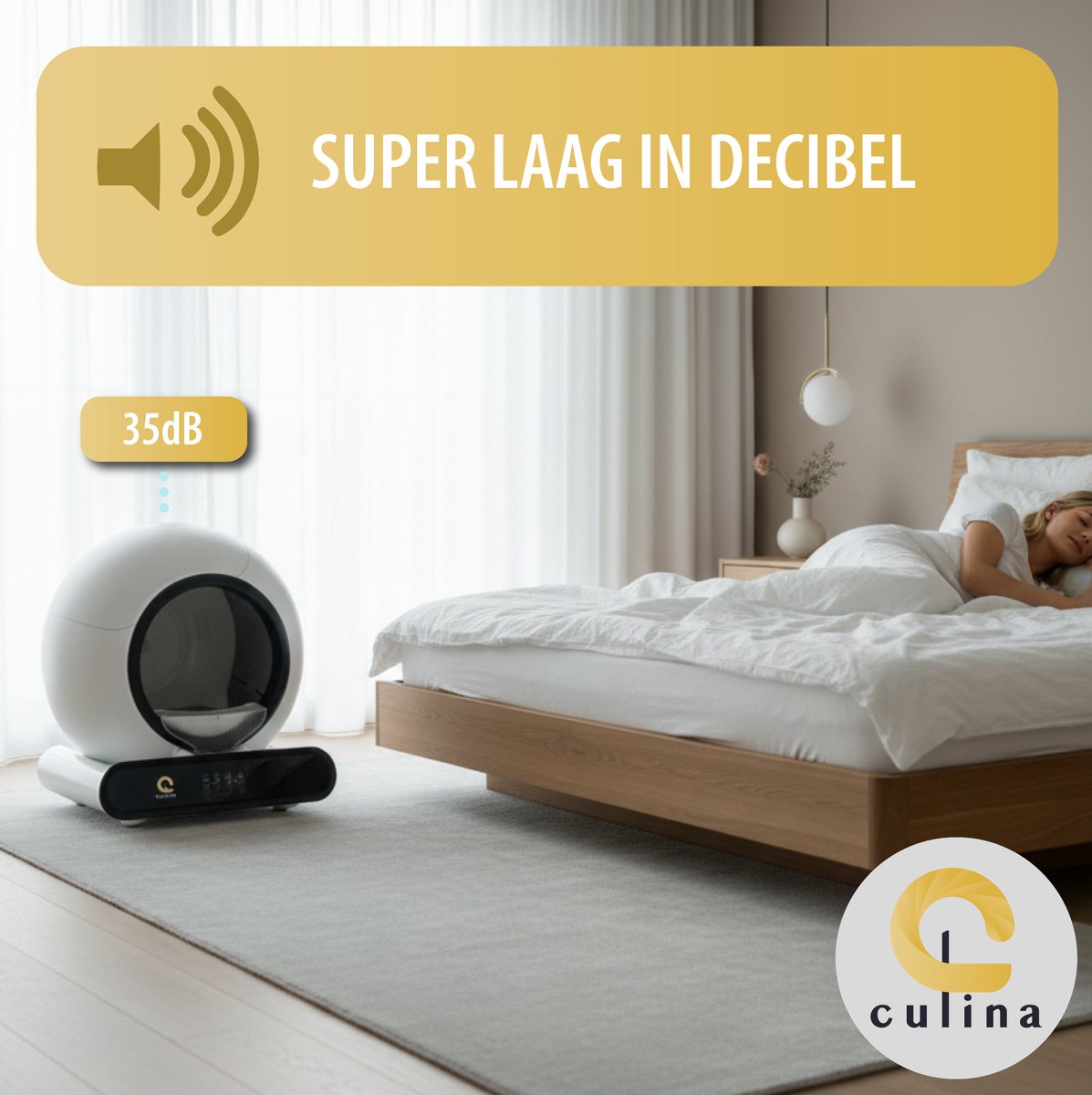 Miniatuur van productfoto 2 van Culina Ultra 2 Zelfreinigende kattenbak - Elektrische Kattenbak - Automatische Kattenbak - Black Edition - Inclusief Mat en Extra Accessoires