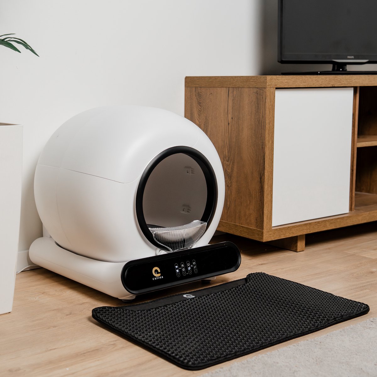 Miniatuur van productfoto 4 van Culina Ultra 2 Zelfreinigende kattenbak - Elektrische Kattenbak - Automatische Kattenbak - Black Edition - Inclusief Mat en Extra Accessoires