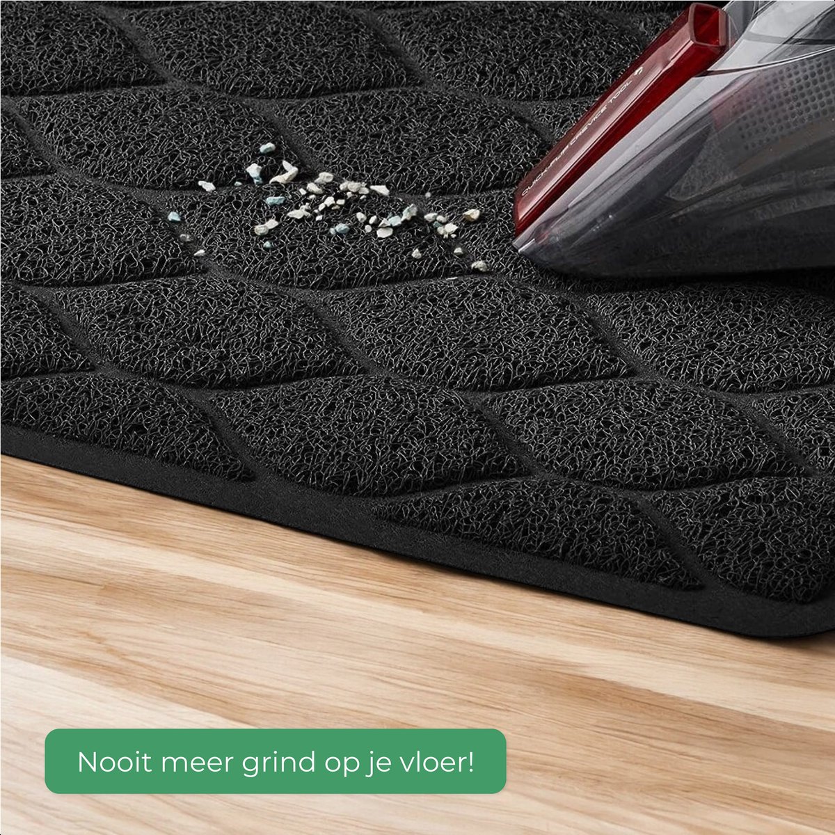 Miniatuur van productfoto 2 van Dutchwide Uitloopmat Kattenbak - 37 × 60 cm - Mat - Kattentoilet - Cat Litter - Geschikt voor automatische - Zelfreinigende kattenbak - Zwart - kattenmat