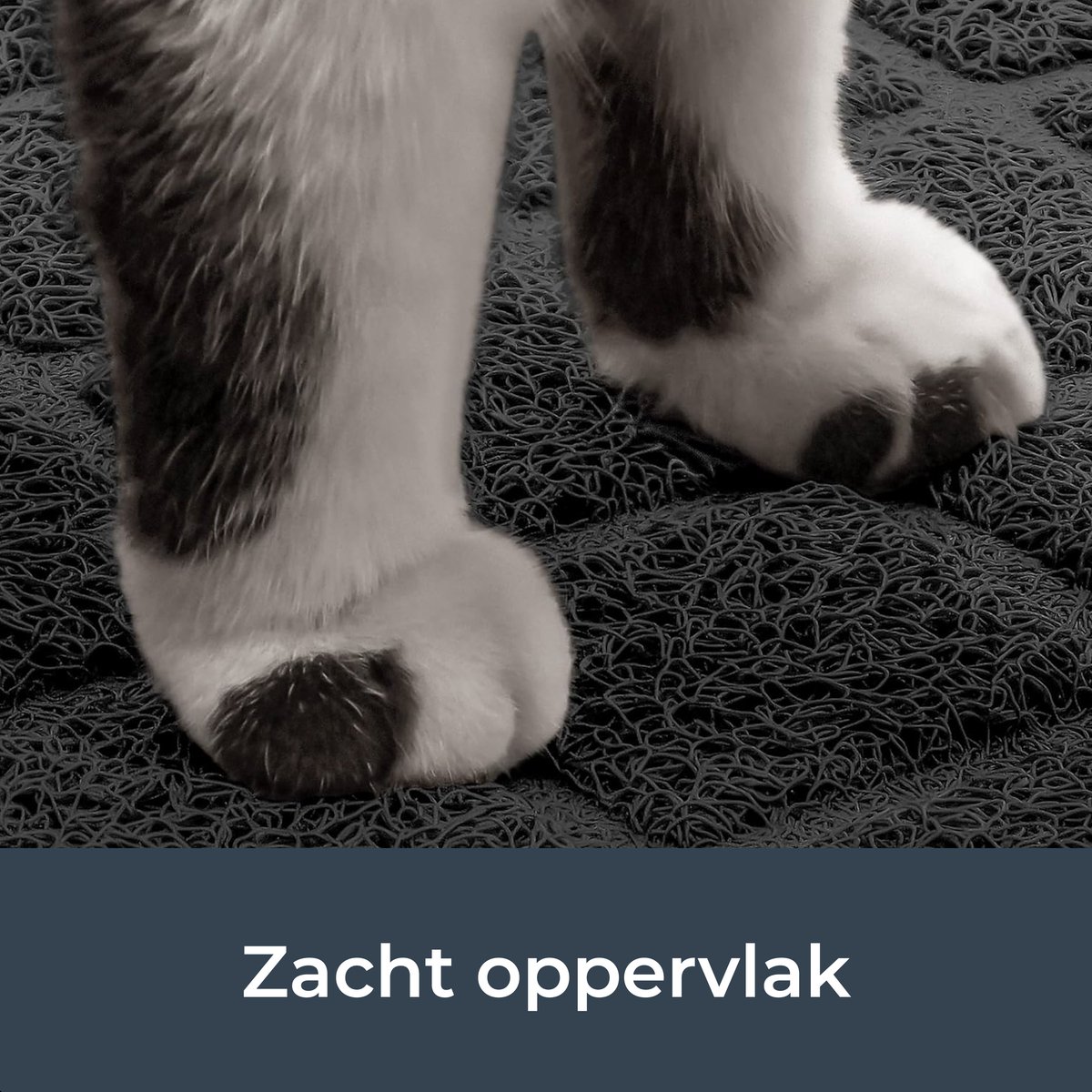 Miniatuur van productfoto 5 van Dutchwide Uitloopmat Kattenbak - 37 × 60 cm - Mat - Kattentoilet - Cat Litter - Geschikt voor automatische - Zelfreinigende kattenbak - Zwart - kattenmat