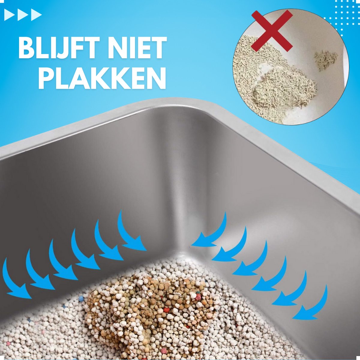 Miniatuur van productfoto 2 van Hygiënische Aluminium Kattenbak - Grote Kattenbak van Aluminium - Maine Coon - Open Kattenbak XXL (60 x 40 x 15)