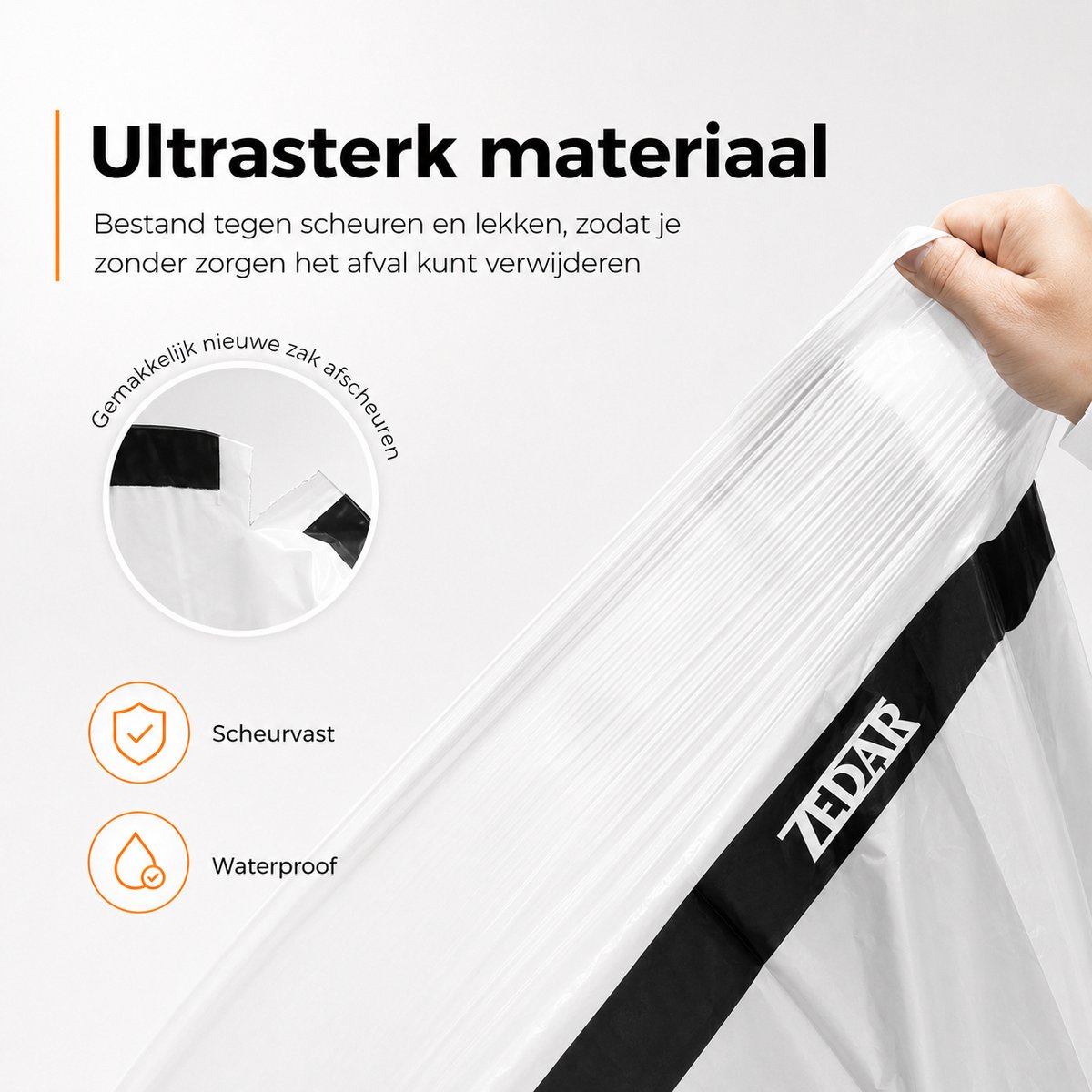 Miniatuur van productfoto 5 van 5 rollen Zedar Kattenbakzakken voor Zedar K1200 & K900 Kattenbak Zelfreinigend – Automatische kattenbakzakken – 15 stuks per rol