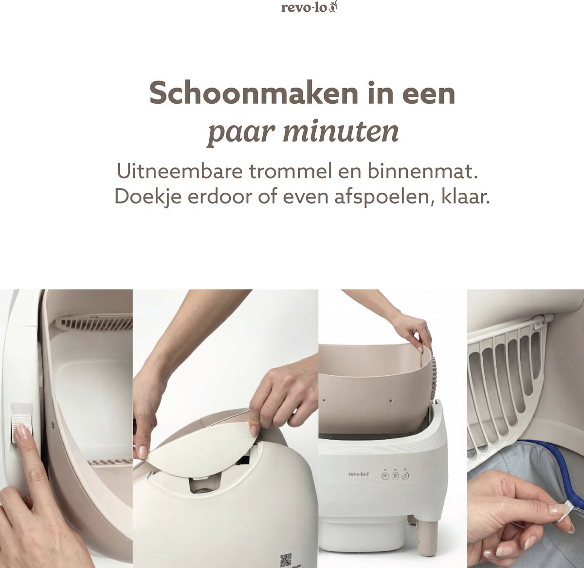 Miniatuur van productfoto 8 van Revo-loo Open - Automatische Zelfreinigende Kattenbak - Open Instapdesign - Kattentoilet - incl. Uitloopmat & Afvalzakken
