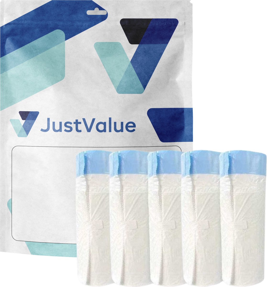 Miniatuur van productfoto 6 van JustValue Kattenbakzakken Uitsluitend Voor Automatische Kattenbakken - 5 rollen - 15 stuks Per Rol - Geschikt voor 65L Kattenbakken