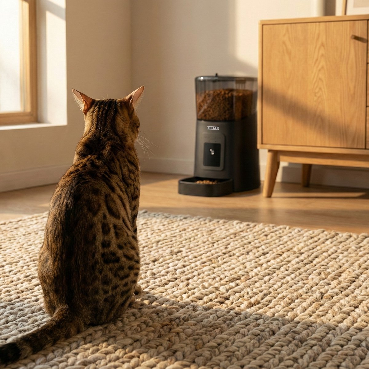 Miniatuur van productfoto 11 van Automatische Kattenbak - Zelfreinigende Kattenbak - Met kattenbakmat, 3 rollen opvangzakjes en Zedar A900 voerautomaat