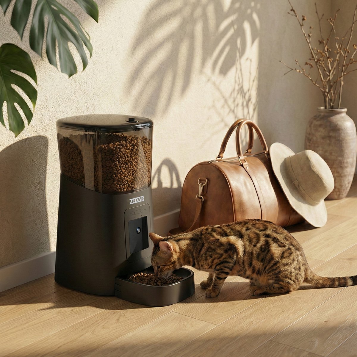Miniatuur van productfoto 2 van Automatische Kattenbak - Zelfreinigende Kattenbak - Met kattenbakmat, 8 rollen opvangzakjes en Zedar A900 voerautomaat