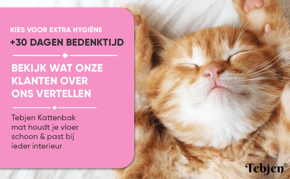 Miniatuur van productfoto 4 van TEBJEN Kattenbakmat – 40cm * 50cm - Kattenbak Mat Grit Opvanger - Schoonloop Katten mat – Dubbele Waterdichte Laag – Uitloopmat Kattenbak – Kattenbak Accessoires - Met Speelgoedmuisje En Schepje - Roze
