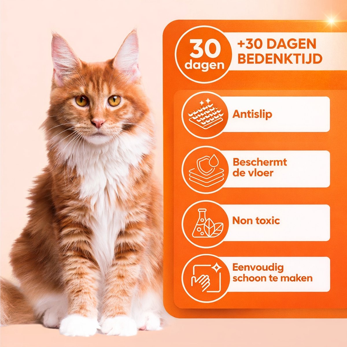 Miniatuur van productfoto 2 van TEBJEN Kattenbakmat - 40cm * 50cm - Met Speelgoedmuisje En Schepje - Schoonloopmat Kattenbak – Katten Grit Opvanger – Dubbele Waterdichte Laag – Uitloopmat Kattenbak – Kattenverzorging – Kattenbak Accessoires - Kat Benodigdheden - Licht Bruin