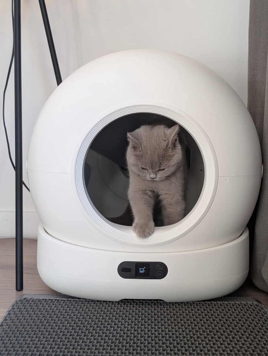 Miniatuur van productfoto 3 van Automatische Kattenbak XXL – 72L – Zelfreinigende Kattenbak met Camera – Veiligheidssensoren – Geschikt voor Meerdere Katten – App-bediening – Uitloopmat en Geurverdrijver – 7L Afvalbak – Zelfschoonmakende Kattenbak – Prime AnimalZ – 2026 – Wit