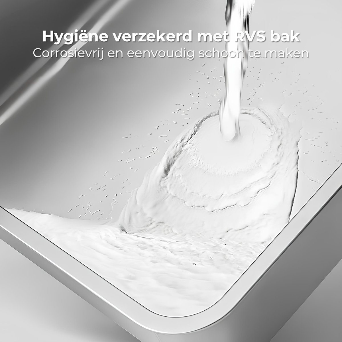 Miniatuur van productfoto 2 van CatElite® - Premium Kattenbak XXL RVS | Base - Incl. Geurneutralisator - Incl. Kattenbakschep, Grit Opvanger & Uitloopmat - Voor Grote & Kleine Katten - 37L Inhoud Groot - Zwart