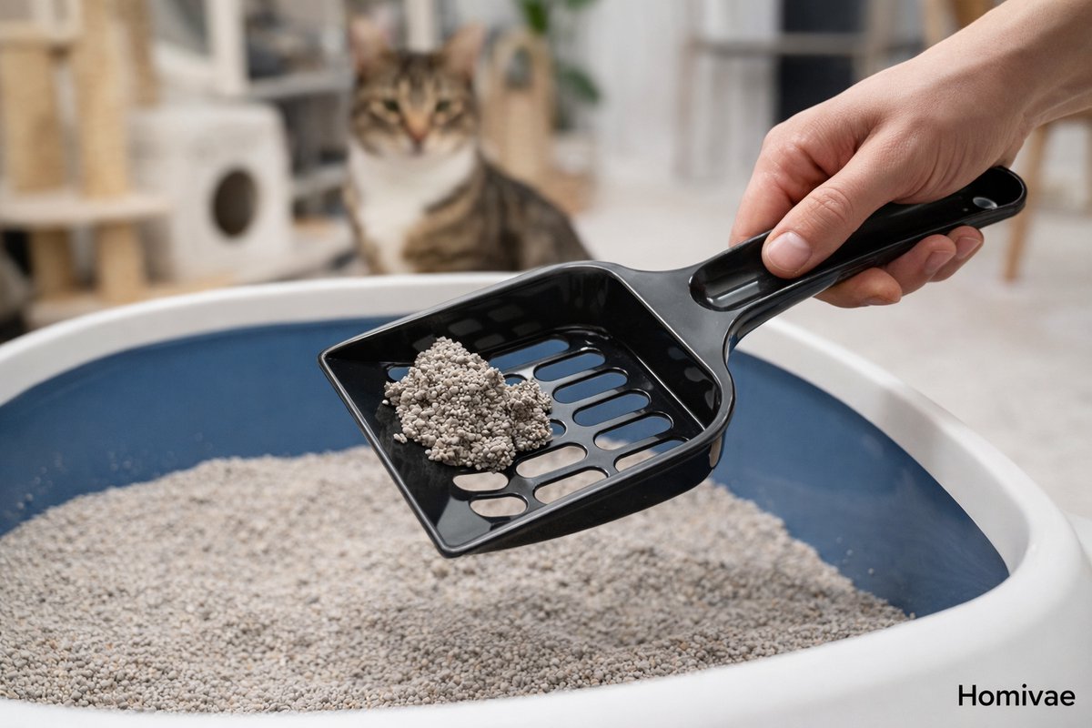Miniatuur van productfoto 2 van Homivae Kattenbakschep Zwart 20 cm – Kattenbak Schepje – Poep Schep voor Kattenbak